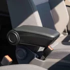 RATI ARMSTER 3 kartámasz ülésre rögzíthető RENAULT CLIO 2013-2020 gyári karfa nélkül, deréktámasz nélkül [fekete,vegán bőr,usb]