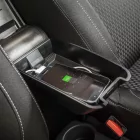 RATI ARMSTER 3 kartámasz ülésre rögzíthető RENAULT CLIO 2013-2020 gyári karfa nélkül, deréktámasz nélkül [fekete,vegán bőr,usb]