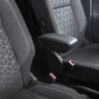 RATI ARMSTER 3 kartámasz ülésre rögzíthető HYUNDAI I20 2020- gyári karfa nélkül [fekete,vegán bőr]